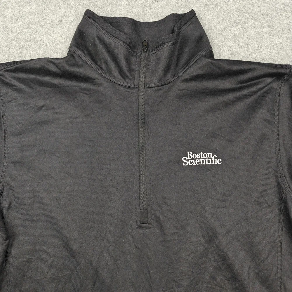 The North Face Pullover Mens Large Black 1/4 Zip Fleece Boston Scientific